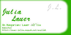 julia lauer business card